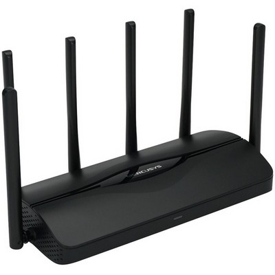 Беспроводной маршрутизатор Mercusys MR47BE, Wi-Fi 7 802.11be 9214Мбит/с, 2.4ГГц, 5ГГц, 6ГГц, 3xGLAN, 1xGWAN чёрный - фото 107409