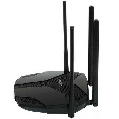 Беспроводной маршрутизатор Mercusys MR80X, Wi-Fi 6 802.11ax 2976Мбит/с, 2.4+5ГГц, 3xGLAN, 1xGWAN чёрный - фото 107423