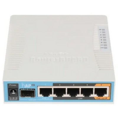 Беспроводной маршрутизатор MikroTik hAP AC RB962UiGS-5HacT2HnT 802.11ac 5xGLAN - фото 107437