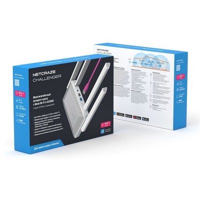 Беспроводной маршрутизатор Netcraze Challenger (NC-3910), Wi-Fi 802.11ax 2,4+5 ГГц, 2x2.5 Гбит/с - фото 107509