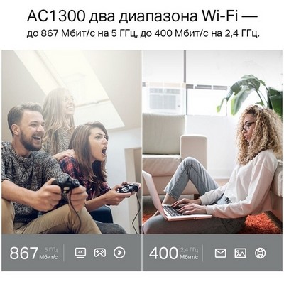 Беспроводной маршрутизатор TP-LINK Archer C6, 802.11ac 1117Mbps, 4xLAN - фото 107717