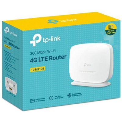Беспроводной маршрутизатор TP-LINK TL-MR105, 802.11n 300Mbps, 2.4ГГц, 1xLAN, 1xWAN/LAN, 3G/LTE - фото 107755
