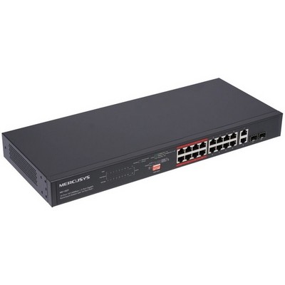 Коммутатор Mercusys MS118CP 16 ports 16 ports PoE+ 10/100Mbps неуправляемый - фото 107930