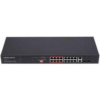 Коммутатор Mercusys MS118CP 16 ports 16 ports PoE+ 10/100Mbps неуправляемый - фото 107931