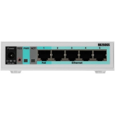 Коммутатор MikroTik RouterBoard RB260GS 5x1000Mbps - фото 107951