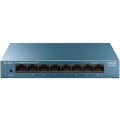 Коммутатор TP-Link LS108G 8 ports 10/100/1000Mbps - фото 107978