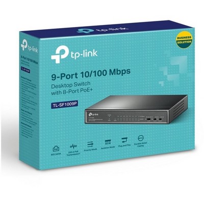 Коммутатор TP-Link TL-SF1009P 9 ports 10/100Mbps - фото 107989