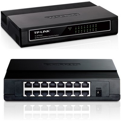 Коммутатор TP-Link TL-SF1016D 16 ports 10/100Mbps - фото 107993