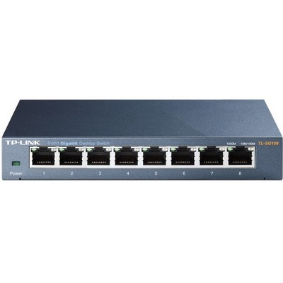 Коммутатор TP-LINK TL-SG108 8 ports 1000BASE-T - фото 108013