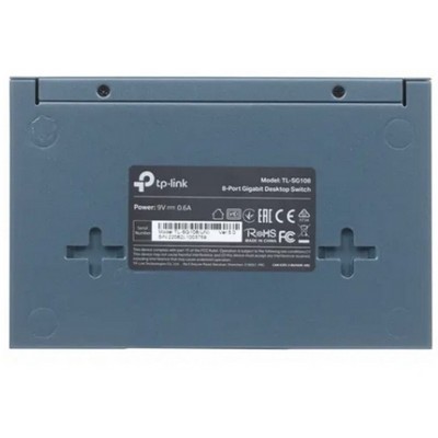 Коммутатор TP-LINK TL-SG108 8 ports 1000BASE-T - фото 108018