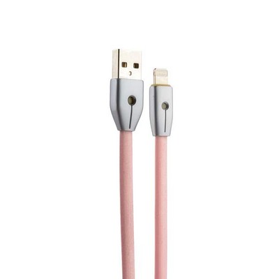 Дата-кабель USB Remax Knight Cable (RC-043i) LIGHTNING плоский 2.1A fast charging (1.0 м) Розовый - фото 55900