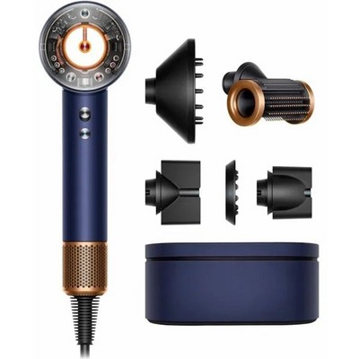 Фен Dyson Supersonic Nural Straight+Wavy HD16 Prussian Blue Rich Copper с кейсом - фото 108869