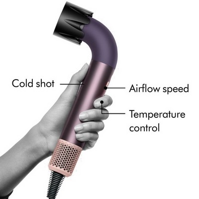 Фен Dyson Supersonic R Straight+Wavy HD17 Jasper Plum с кейсом - фото 108883