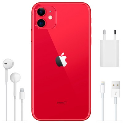 Apple iPhone 11 64GB Dual (2 SIM) Red (красный) - фото 38189