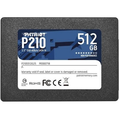 Накопитель 2.5" SSD SATA3 512Гб Patriot Memory P210 ( P210S512G25 ) - фото 109118