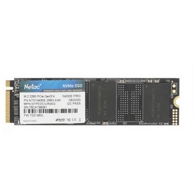 Накопитель SSD M.2 2280 PCIe NVMe 3.0 x4 256Гб Netac N930E Pro ( NT01N930E-256G-E4X ) - фото 109126