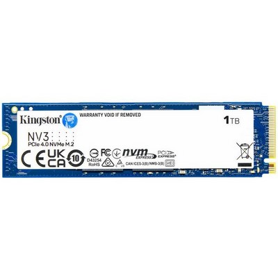 Накопитель SSD M.2 2280 PCIe NVMe 4.0 x4 1000Гб Kingston NV3 ( SNV3S/1000G ) - фото 109130