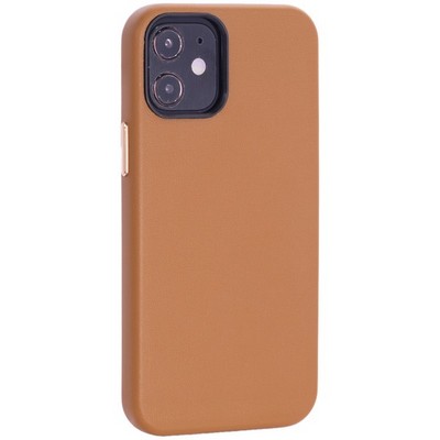 Чехол-накладка кожаный TOTU Emperor Series Leather Case для iPhone 12 mini 2020 г. (5.4") Коричневый - фото 38722