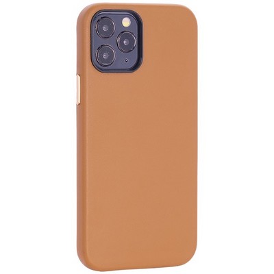 Чехол-накладка кожаный TOTU Emperor Series Leather Case для iPhone 12/ 12 Pro 2020 (6.1") Коричневый - фото 38724