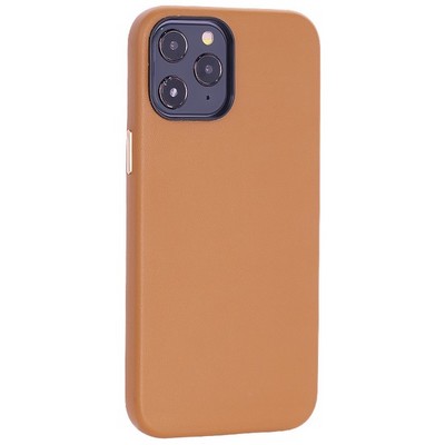 Чехол-накладка кожаный TOTU Emperor Series Leather Case для iPhone 12 Pro Max 2020 (6.7") Коричневый - фото 38727