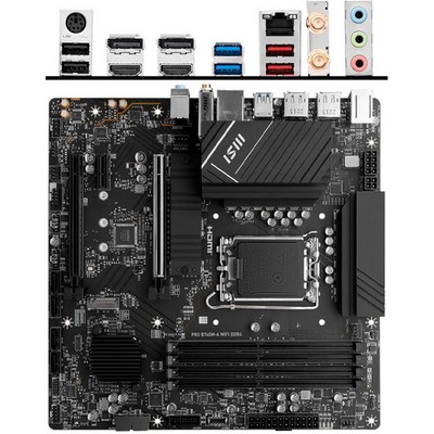 Материнская плата MSI B760 LGA1700 DDR4 ( Pro B760M-A WiFi DDR4 ) mATX, Ret - фото 109305
