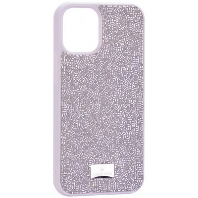 Чехол-накладка силиконовая со стразами SWAROVSKI Crystalline для iPhone 12 mini (5.4") Серый - фото 38757