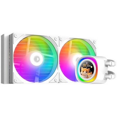Система водяного охлаждения ID-Cooling FX240 LCD White ARGB S1150/1155/S1156/1151/1200, S1700/1851 AM4/AM5 ( FX240 LCD White ) - фото 109428