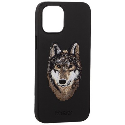 Накладка кожаная Club SAV Series для iPhone 12 Pro Max (6.7") Wolf-волк - фото 39093