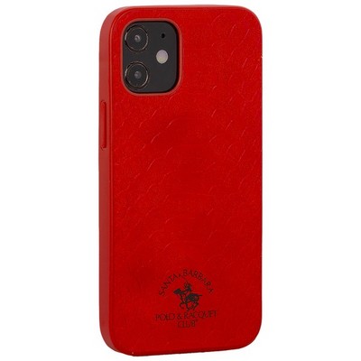 Накладка кожаная Club Knight Series для iPhone 12 mini (5.4") Красная - фото 39098