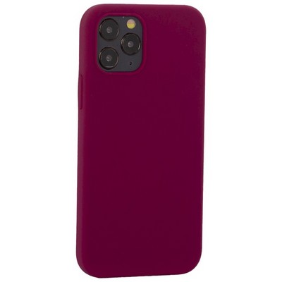 Накладка силиконовая MItrifON для iPhone 12/ 12 Pro (6.1") без логотипа Maroon Бордовый №52 - фото 39153