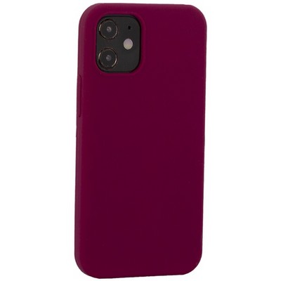 Накладка силиконовая MItrifON для iPhone 12 mini (5.4") без логотипа Maroon Бордовый №52 - фото 39172