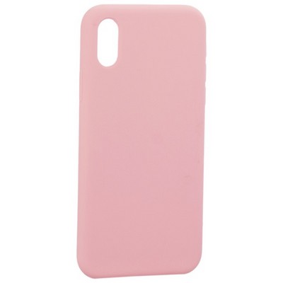 Накладка силиконовая MItrifON для iPhone XS/ X (5.8") без логотипа Pink Розовый №6 - фото 39193