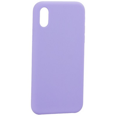 Накладка силиконовая MItrifON для iPhone XS/ X (5.8") без логотипа Lilac Сиреневый №41 - фото 39195