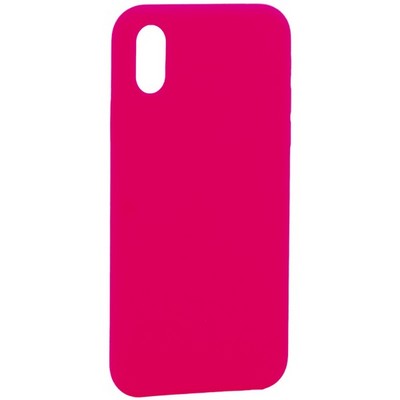 Накладка силиконовая MItrifON для iPhone XS/ X (5.8") без логотипа Bright pink Ярко-розовый №47 - фото 39206