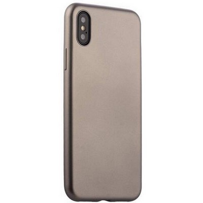 Чехол-накладка силиконовый J-case Delicate Series Matt 0.5mm для iPhone XS/ X (5.8") Графитовый - фото 55210