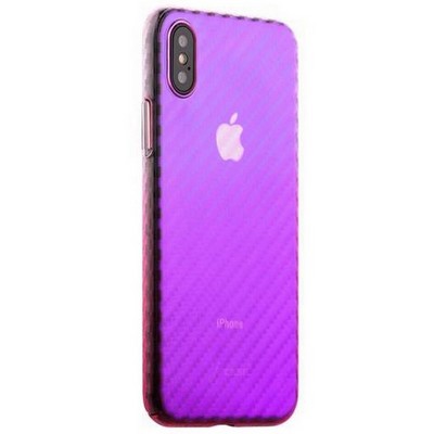 Чехол-накладка пластиковый J-case Colorful Fashion Series 0.5mm для iPhone XS/ X (5.8") Розовый оттенок - фото 55458