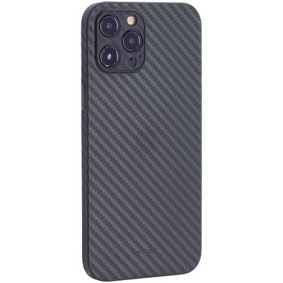 Чехол-накладка карбоновая KZDOO Air Carbon 0.45мм для Iphone 12 Pro Max (6.7") Зеленая - фото 39393