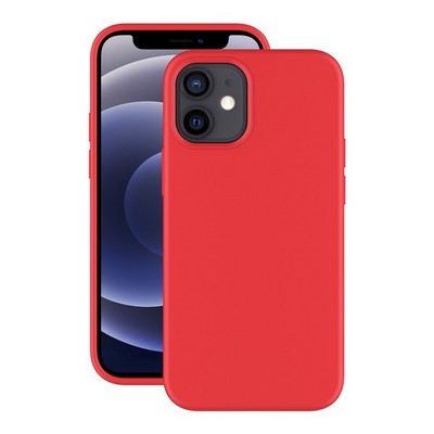 Чехол-накладка силикон Deppa Soft Silicone Case D-87774 для iPhone 12 mini (5.4") Красный - фото 39419