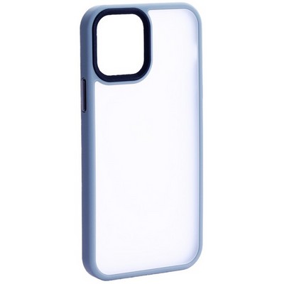 Чехол-накладка пластиковая DFANS Design Be Different Case с силиконовыми бортами для iPhone 12/ 12 Pro (6.1") Серый - фото 40019
