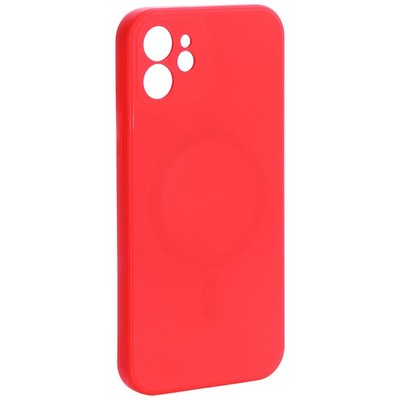 Чехол-накладка силиконовая J-case Creative Case Liquid Silica Magic Magnetic для iPhone 12 (6.1") Красный - фото 40027