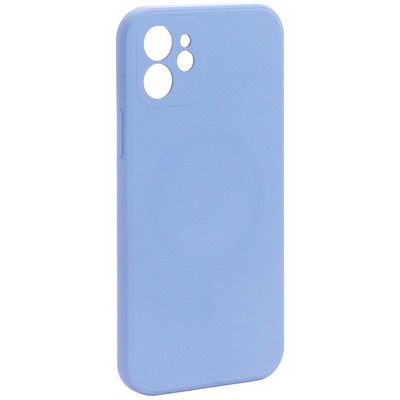 Чехол-накладка силиконовая J-case Creative Case Liquid Silica Magic Magnetic для iPhone 12 (6.1") Серо-лавандовый - фото 40029