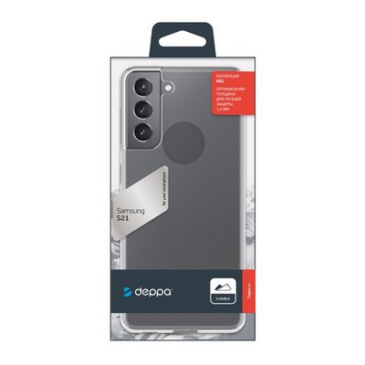 Чехол-накладка силикон Deppa Gel Case D-870000 для Samsung S21 1.5мм Прозрачный - фото 40518