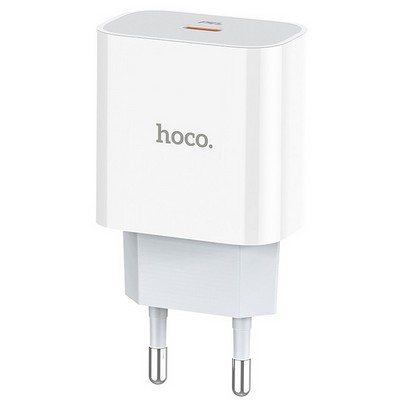Адаптер питания Hoco C76A Speed source PD+QC 3.0 charger (USB-C: 5V max 3.0A/20Вт) Белый - фото 40557