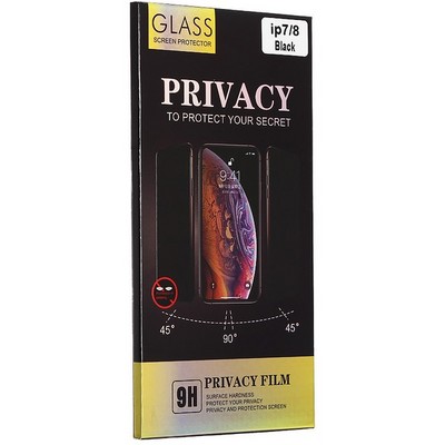 Стекло защитное MItrifON 5D Privacy Series Антишпион Твердость 9H для iPhone 8/ 7 (4.7") Black - фото 42018
