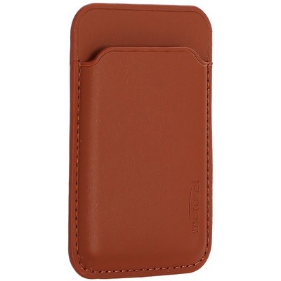 Кожаный чехол-бумажник Mutural Magnetic Card Holder для iPhone Brown Коричневый - фото 42094
