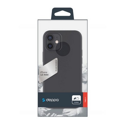Чехол-накладка силикон Deppa Gel Color Case D-87760 для iPhone 12 mini (5.4") 1.0мм Черный - фото 56028
