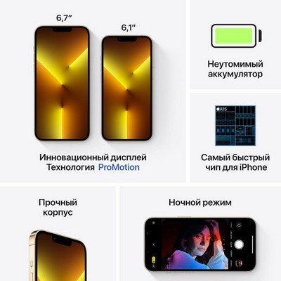 Apple iPhone 13 Pro 512GB Gold (золотой) A2638 - фото 43707