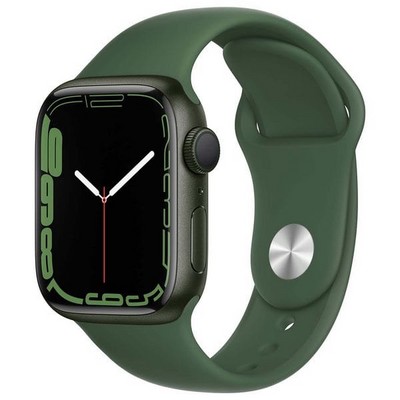 Apple Watch Series 7 GPS 41mm Green Aluminum Case with Clover Sport Band (зеленый) - фото 44832