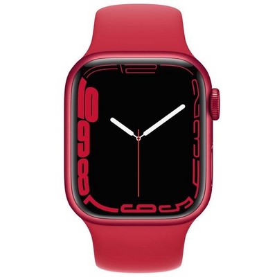 Apple Watch Series 7 GPS 41mm (PRODUCT)RED Aluminum Case with (PRODUCT)RED Sport Band - фото 44845