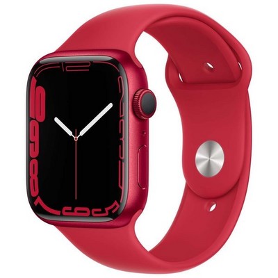 Apple Watch Series 7 GPS 45mm (PRODUCT)RED Aluminum Case with (PRODUCT)RED Sport Band - фото 44890